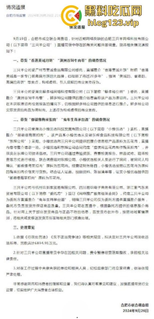 还是你头铁啊兄弟!三只羊事件尘埃落定 判罚6894.91万元 整改后还能回归?-6