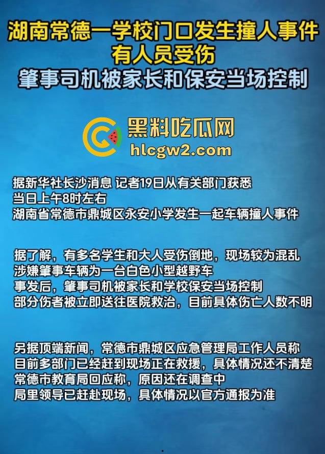 湖南常德鼎城区永安小学发生恶意撞人事件，多名学生受伤，三天两头又来报复社会疯了吗？-5