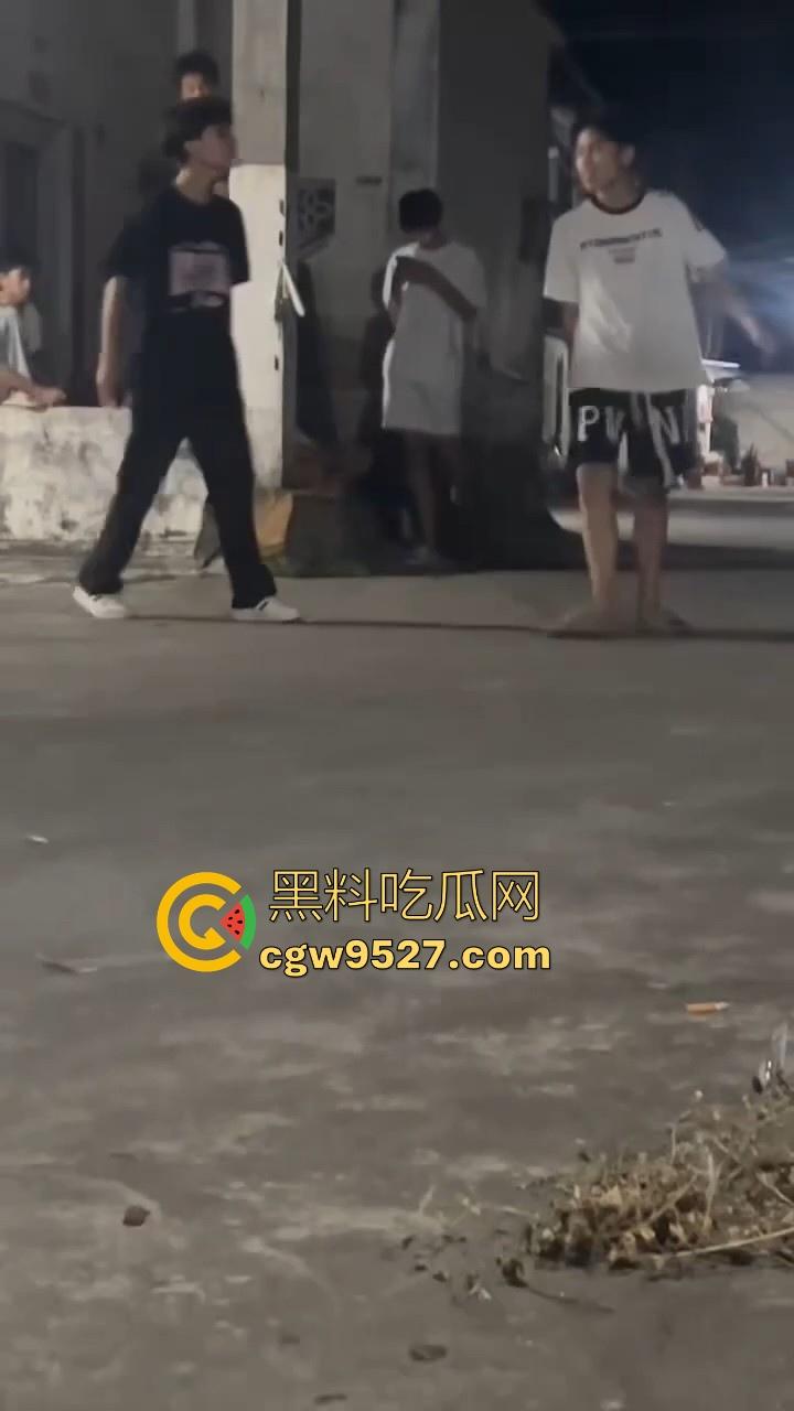 广西精神小伙1v1格斗单挑，互相推搡你一拳我一拳，最终酿成大祸，黑衣小伙倒地吐血抽搐，可把他们吓坏了！-6