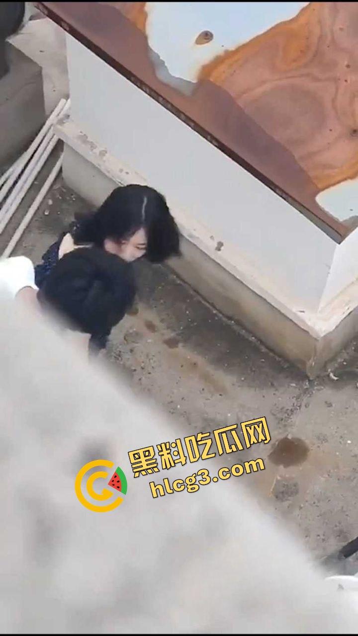 露天野战！河北保定凤翔园小区饥渴骚货『王家宁』与男友楼顶口爆后入 偷拍视频曝光！-8