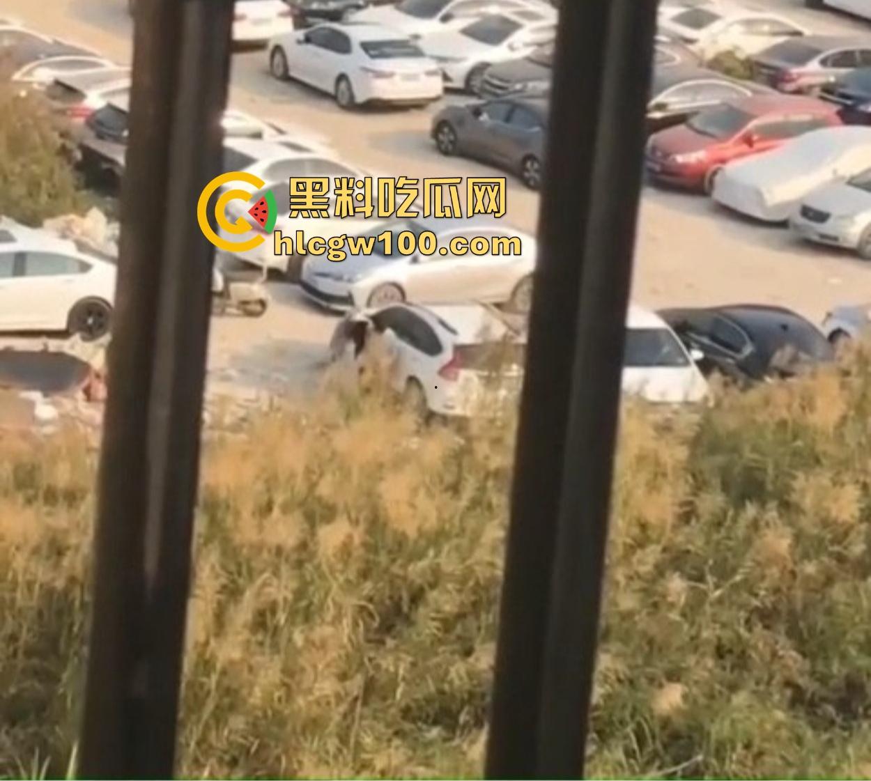 小情侣停车场光着屁股现场造人，野战玩得飞起，邻居拍视频爆出裤子都没脱利索就开干，这也太饥渴了吧！-8