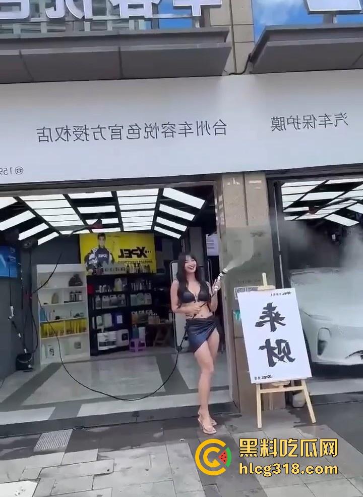 朋友洗车店推出美女比基尼洗车，去光顾一下把车洗了，随便把洗车模特拐回家把我小弟也洗一下。-2