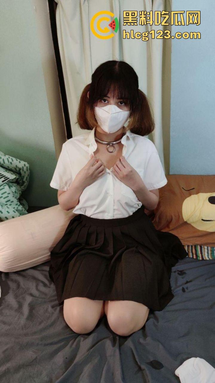 清纯乖乖女变身蒙眼小母狗！后入啪啪调教让人爽翻天，菊花都快玩烂了！-8