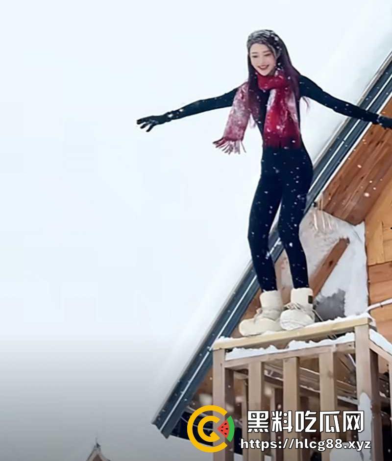 抖音500万粉丝网红【千一】因滑雪练习16米跳台出意外 口吐鲜血 双腿粉碎性骨折!-13