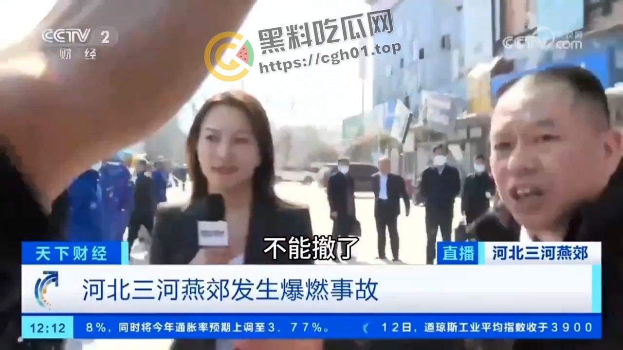 CCTV报道燕郊爆炸被打断 记者私人账号【许梦哲】上传当地警察暴力阻拦视频被删除 原视频流出-3