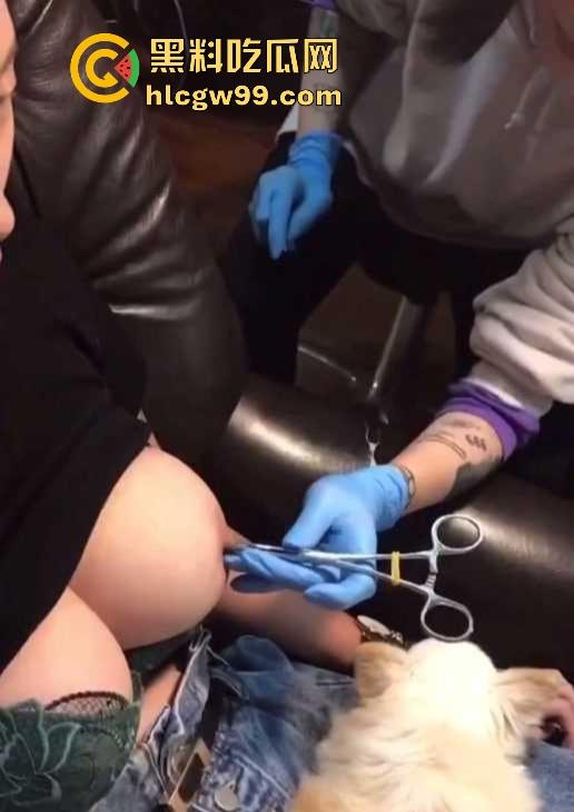 猎奇福利,巨乳少女直播打乳钉,又白又大又圆大白奶被钢针穿透,巨乳被钢针刺穿全程不喊痛,画面让人上头!-11