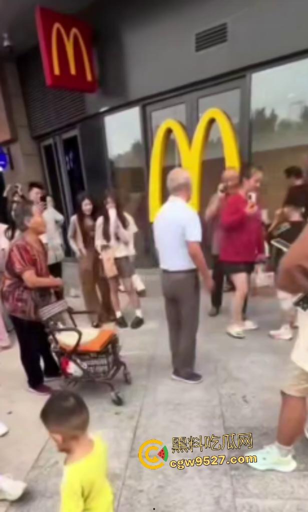 河北麦当劳门口集美发癫，对着大爷拍照，大爷拉了一把说别拍我，然后坐地上撒波打滚，真是泼妇啊！-8