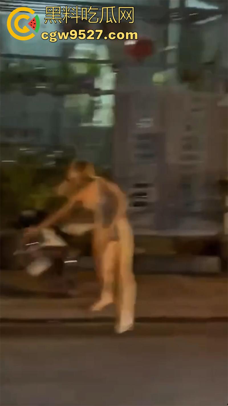 长腿金发洋妞当街赤裸，越南庆和省芽庄市，一洋妞赤身裸体背包逛街，这难道是主人的任务么？-4