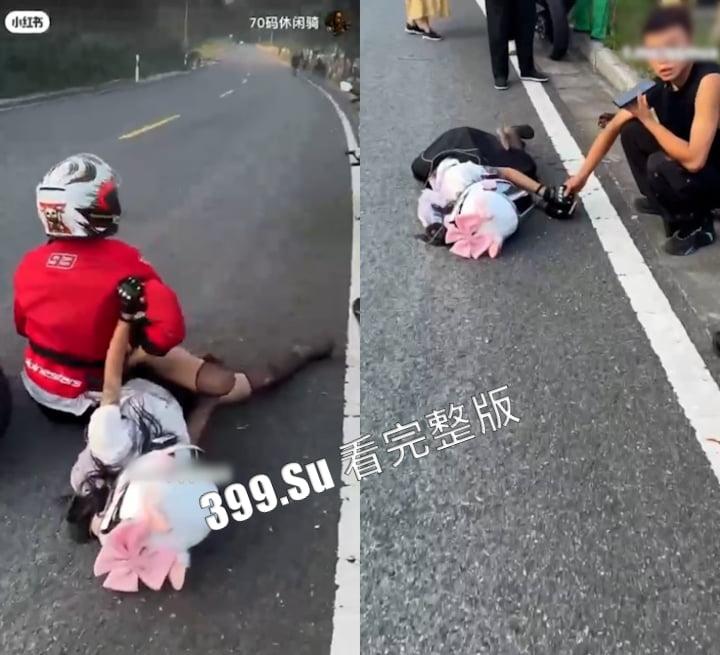 小仙女骑摩托又遭重，很快被网友通过纹身找出网上擦边照-3