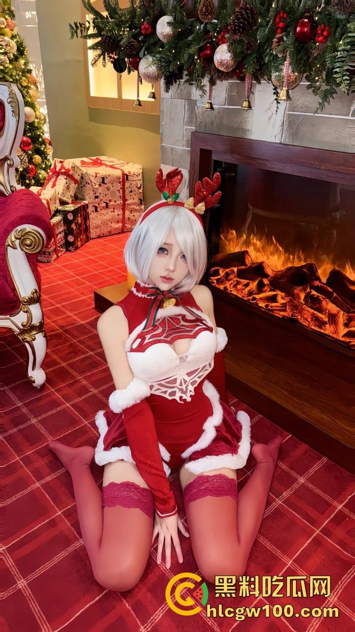 昨晚圣诞夜全员骑鹿 圣诞炮王排行榜火辣出炉 骚气红装妹子一边抽烟喝酒一边操B，礼物湿得发亮！-25
