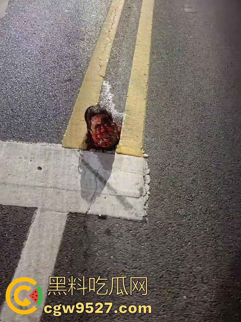 山东恐怖杀人现场，诸城东外环润家园附近，一男子杀人后，将其头颅砍下来，直接放在马路中间！-3