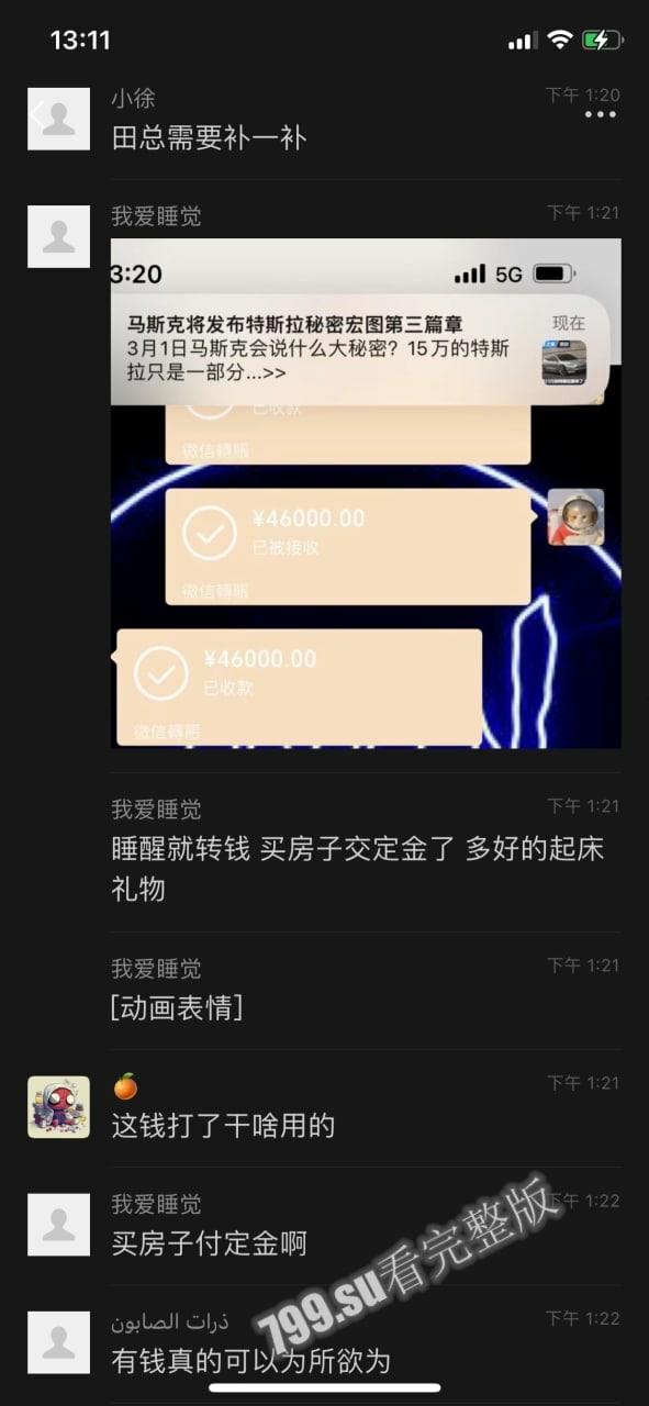 抖音百万粉丝网红「车晚晚」与有钱人 田总 群里直播约战 网络疯传-28