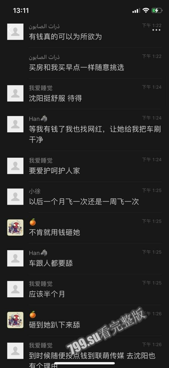 抖音百万粉丝网红「车晚晚」与有钱人 田总 群里直播约战 网络疯传-29