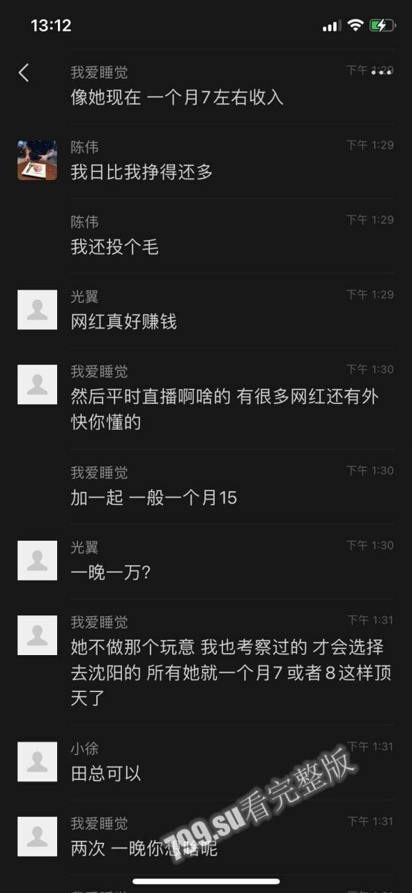 抖音百万粉丝网红「车晚晚」与有钱人 田总 群里直播约战 网络疯传-31