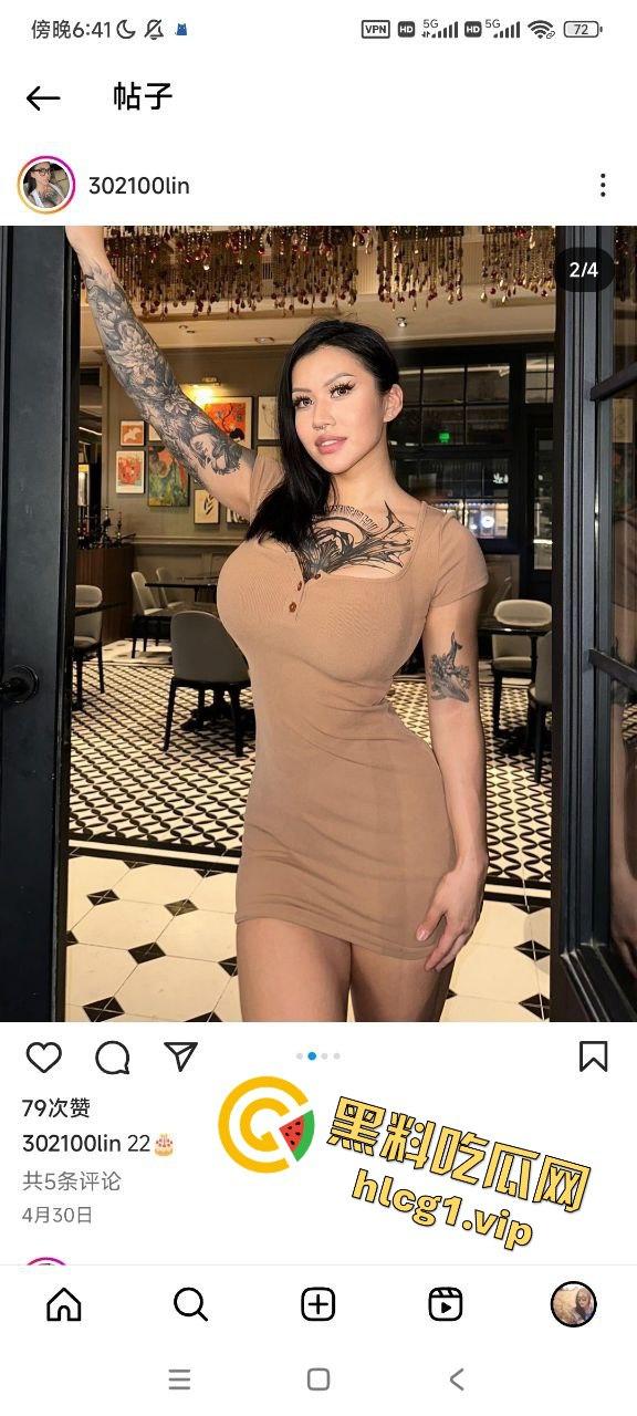 抖音万粉健身纹身博主ALinn火辣上线！露脸后入啪啪，巨臀健身反差婊满足你最狂野的幻想-5