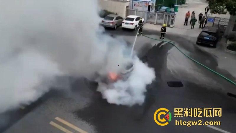 温州龙港时代大道一比亚迪突发自燃 短短几分钟烧没了 现场烧车视频曝光-2