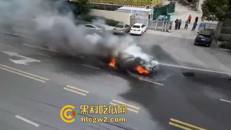 温州龙港时代大道一比亚迪突发自燃 短短几分钟烧没了 现场烧车视频曝光-8