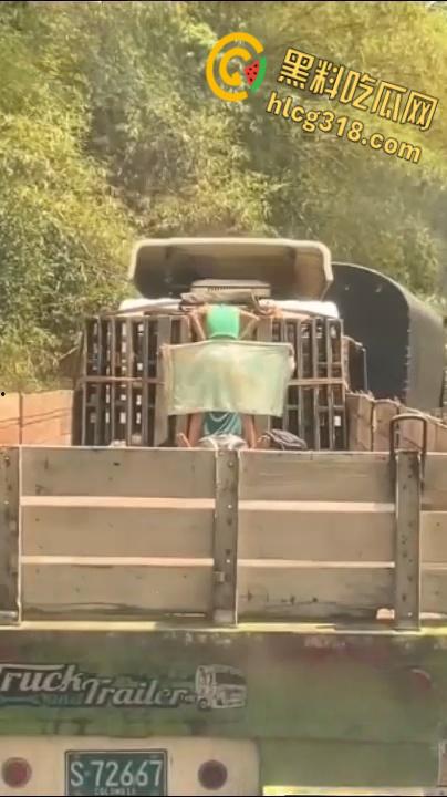 国外人真大胆，寂寞骚妹大卡车尾箱车震，拿块布挡着，娇喘高潮整个街道都听得到 ！-2