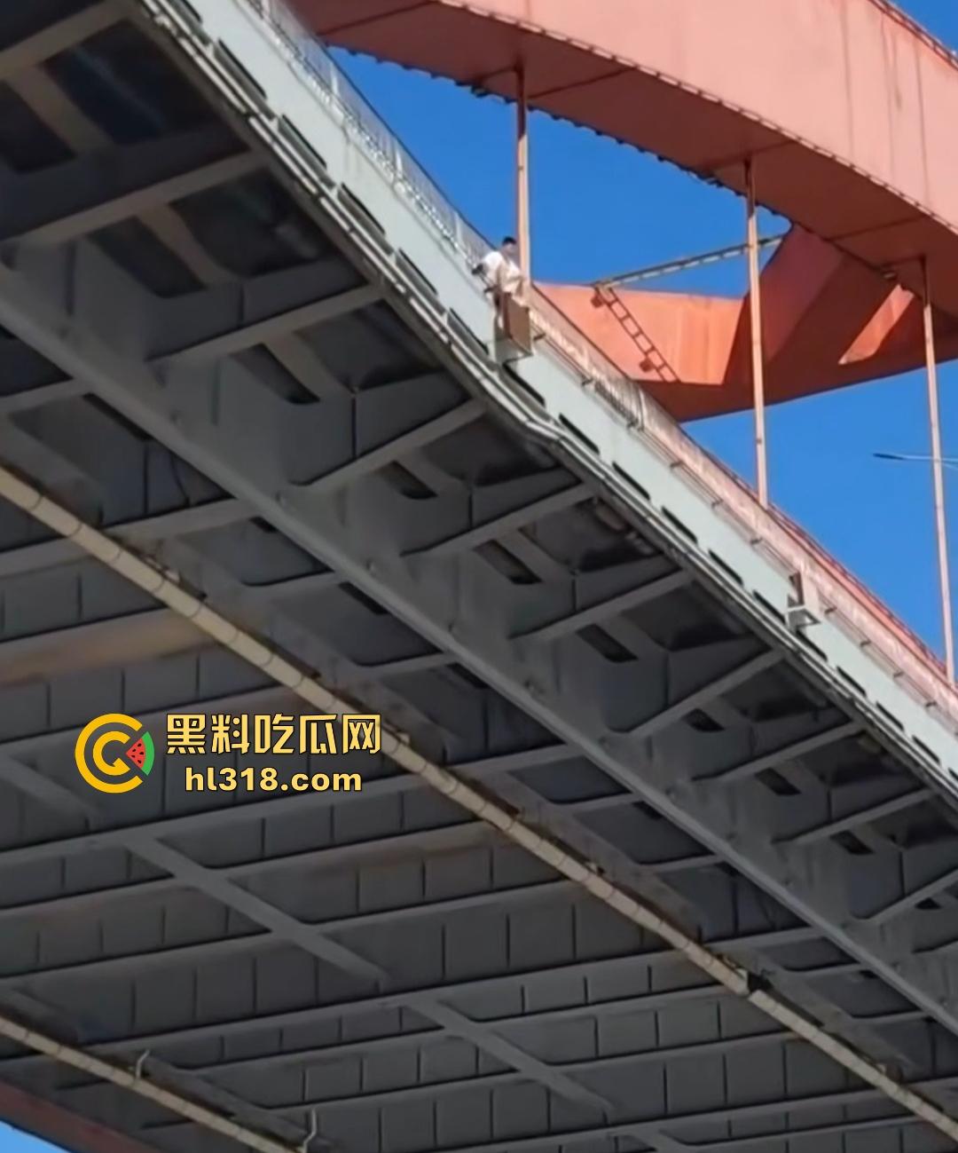 宜宾南门大桥惊魂跳河！黄河波浪敲响生命警钟，黄金30秒生死救援捡回一条狗命！-1