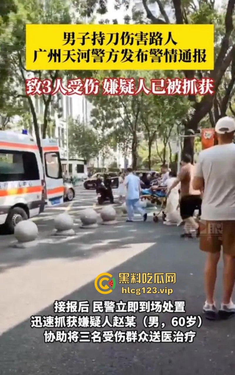 广州天河60岁老头维权无果报复社会 大街上随机收割人头 三人被砍伤-2